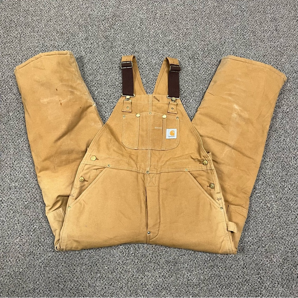 Carhartt Men's Brown Duck Bib Overalls